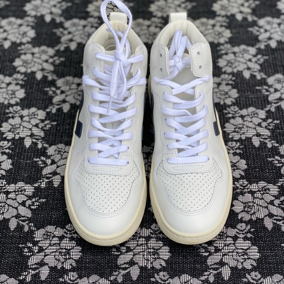 Veja V-15 Leather White Nautico High Top Women's size 9.5 - Picture 10 of 16